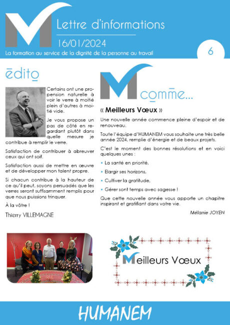 Lettre d'informations n°6 HUMANEM
