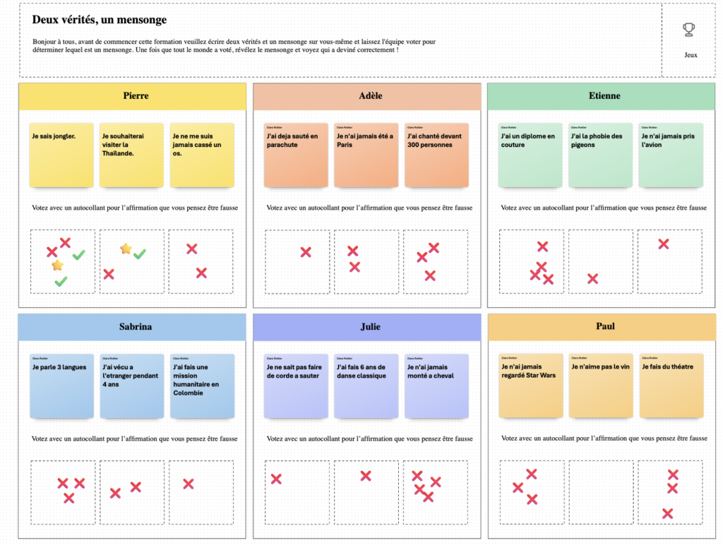 Visio Deux vérités un mensonge