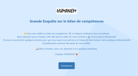 enquête bilan de compétences